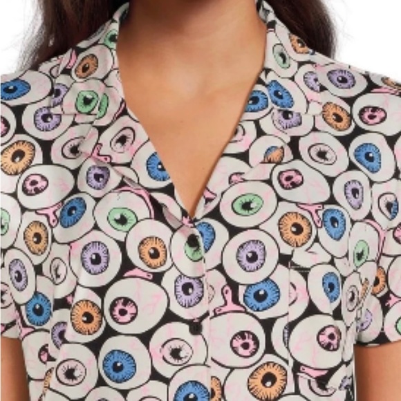 👁️ 👁️ NWT - Eyeball Halloween Pajamas TWO Piece Set!!! 👁️ 👁️ - Picture 2 of 5